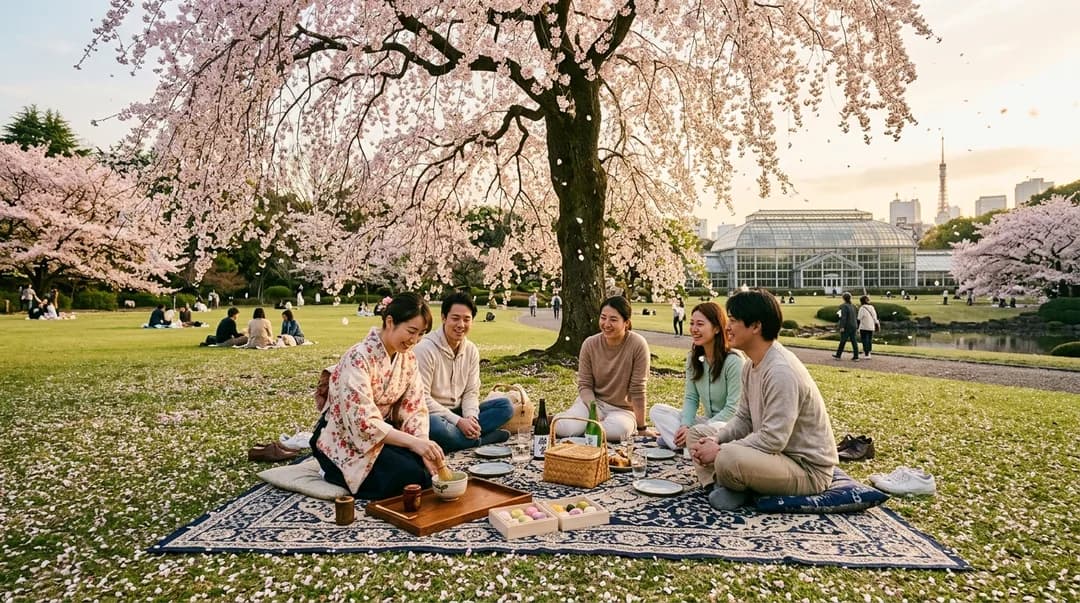 【Shinjuku Gyoen】Authentic Matcha, Whisked on the Lawn Under Open Skies|A Picnic Afternoon with Travelers from Around the World