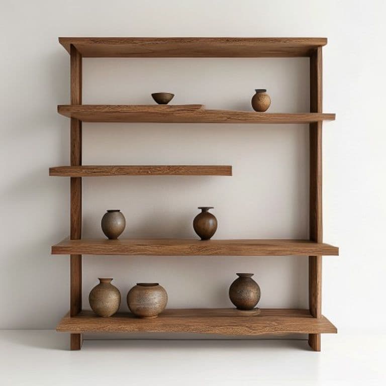 Wa-Shitsu Atelier — Tokonoma Display Shelf, 2-Tier, Urushi Lacquer
